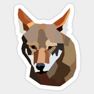 Red Wolf Portrait Sticker